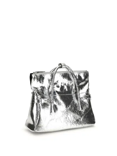 Maison Margiela 5ac East West Medium Tote Bag In Silver