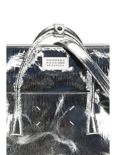Maison Margiela 5ac East West Medium Tote Bag In Silver