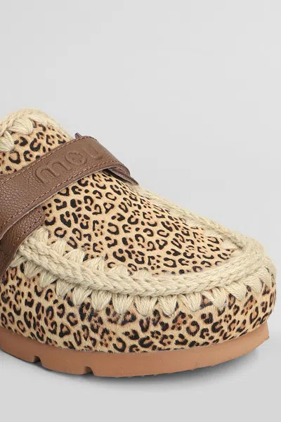 Mou Eskimo Ponyskin Slipper-mule In Animalier Leather In Animal Print