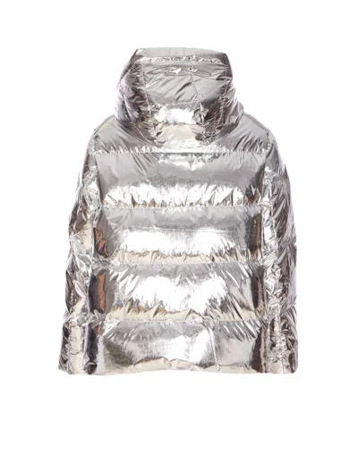 Yves Salomon Doudoune Down Jacket In Silver