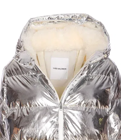 Yves Salomon Doudoune Down Jacket In Silver
