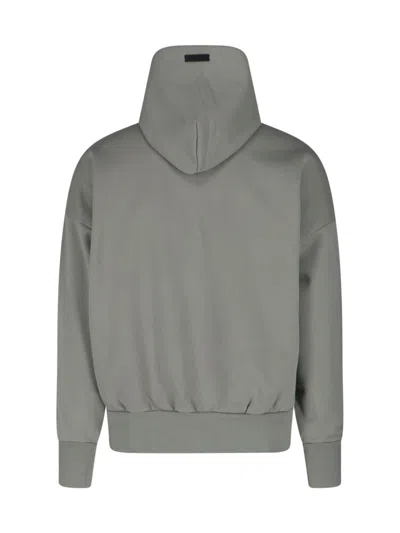 Fear Of God Hooded Sweatshirt With Ribbed Cuffs And Hem In Gray