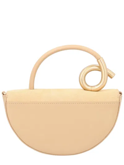 Cult Gaia Azariah Coil Leather Top-handle Bag In Yellow