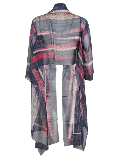 Missoni Silk Dressing Robe Knee Length Sheer In Brown