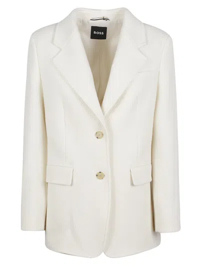 Hugo Boss Jovana Wool Blazer In White