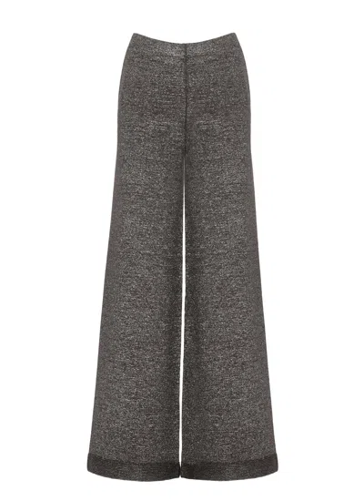 D Exterior Wool Pants In Gray