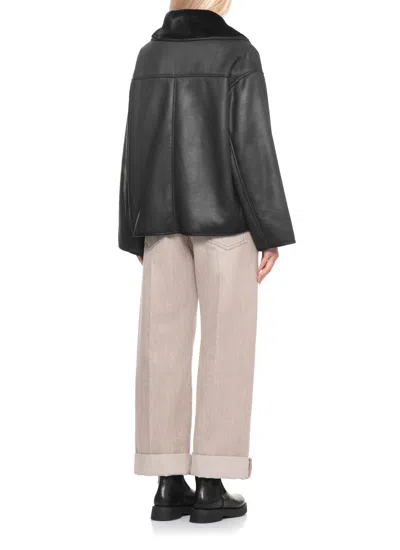 Betta Corradi Fur-collar Pocket Coat In Black