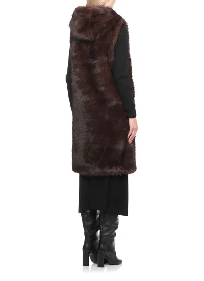 Betta Corradi Syntetic Fur Vest In Brown