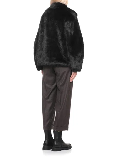 Betta Corradi Peak-lapel Coat In Black