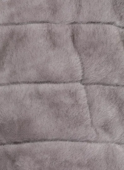 Betta Corradi Hooded Faux-fur Jacket In Gray