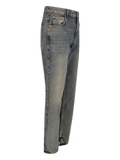 Represent Straight Leg Trousers With Belt Loops And Pockets In Blue