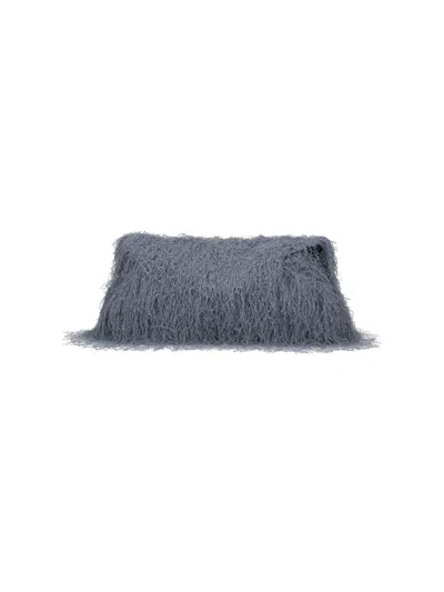 Dries Van Noten Fringed Shoulder Bag In Gray