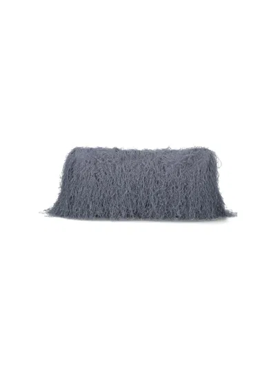 Dries Van Noten Fringed Shoulder Bag In Gray