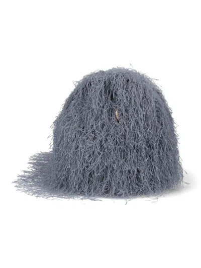 Dries Van Noten Fringed Shoulder Bag In Gray