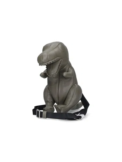 Miharayasuhiro Mini T-rex Shoulder Bag In Gray
