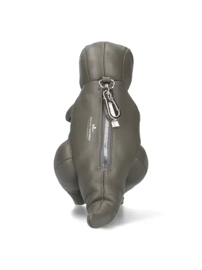 Miharayasuhiro Mini T-rex Shoulder Bag In Gray