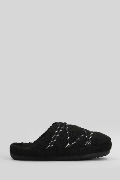 Moon Boot Mb Teddy Slipper Slipper-mule In Black Shearling In Black