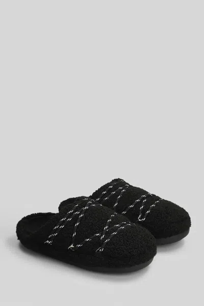Moon Boot Mb Teddy Slipper Slipper-mule In Black Shearling In Black