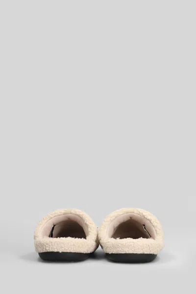 Moon Boot Mb Teddy Slipper Slipper-mule In Beige Shearling In Nude