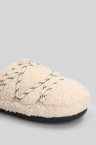 Moon Boot Mb Teddy Slipper Slipper-mule In Beige Shearling In Nude