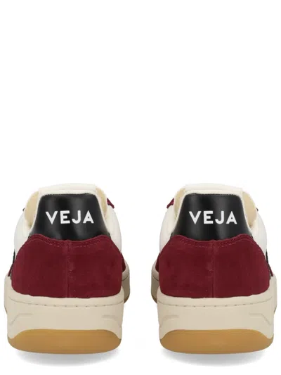 Veja Multicolour Leather And Suede In Burgundy