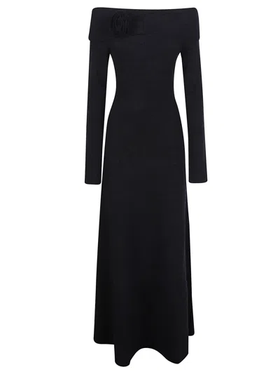 Blugirl Gret Dress English Rib Knit In Black