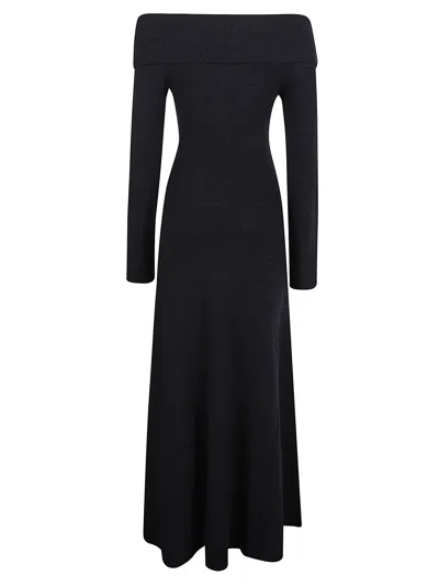 Blugirl Gret Dress English Rib Knit In Black