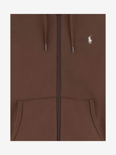 Ralph Lauren Cotton Blend Sweatshirt With Logo In Brown