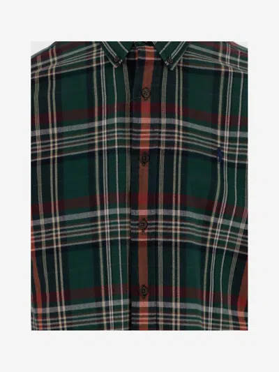 Ralph Lauren Cotton Shirt With Check Pattern In Multi