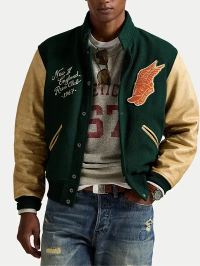 Ralph Lauren Varsity-inspired Jacket In Green