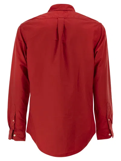 Ralph Lauren Custom-fit Garment Dyed Oxford Shirt In Red