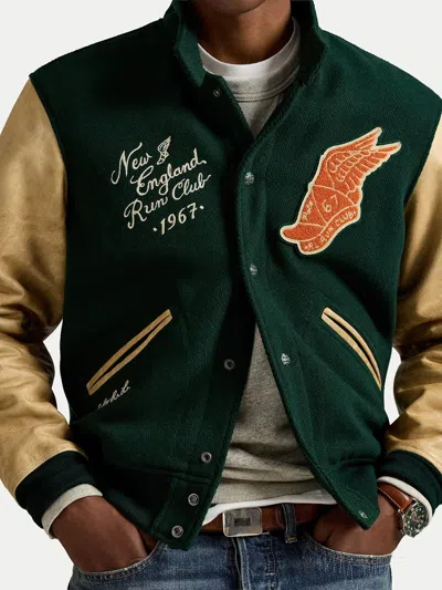 Ralph Lauren Varsity-inspired Jacket In Green