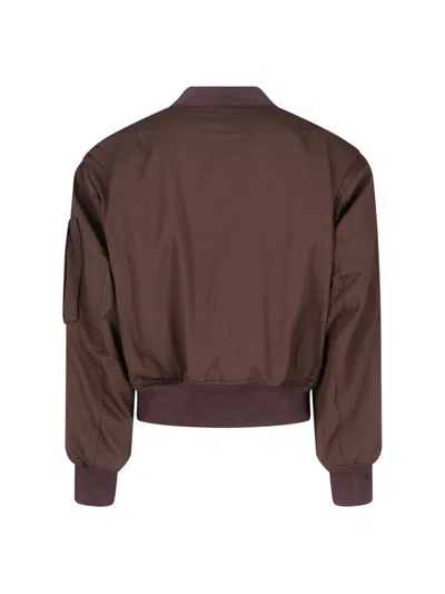 Entire Studios Zip Bomber Jacket In Brown