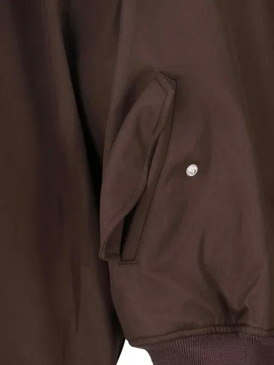 Entire Studios Zip Bomber Jacket In Brown