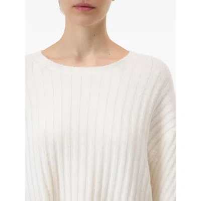Closed Crew-neck Sweater In White
