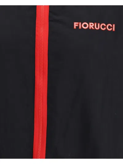 Fiorucci Hot Winter Tricolor Stripe Jacket In Black