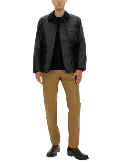 Belstaff Corduroy-collar Jacket In Black