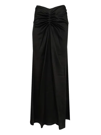 Raquel Diniz Elis Gathered Maxi Skirt In Black