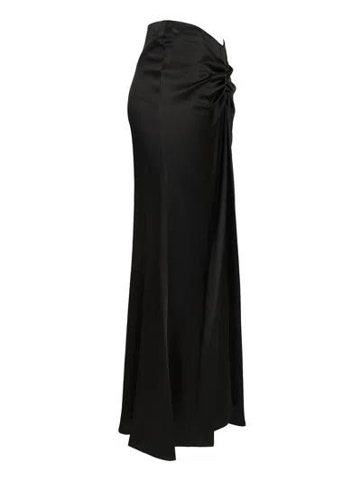 Raquel Diniz Elis Gathered Maxi Skirt In Black