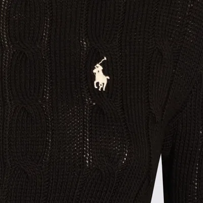 Ralph Lauren Black Cotton Knitwear In Black