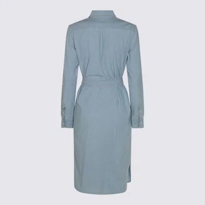 Ralph Lauren Light Blue Cotton Dress In Blue