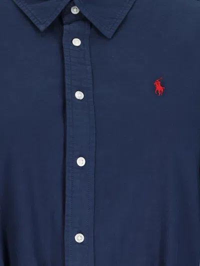 Ralph Lauren Chemisier Midi Dress In Blue