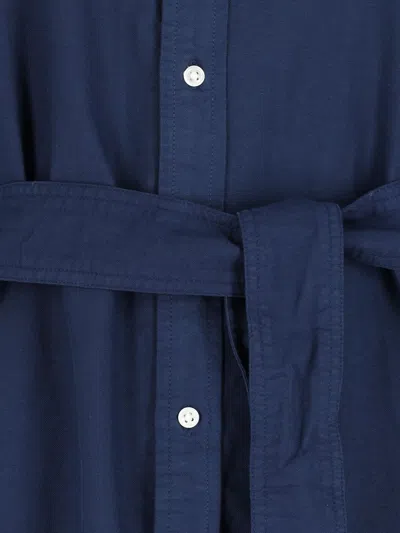 Ralph Lauren Chemisier Midi Dress In Blue