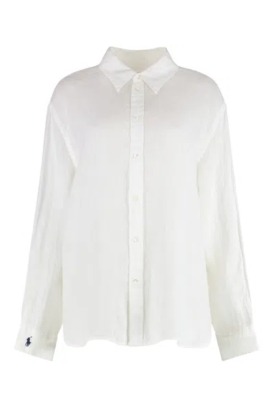 Ralph Lauren Linen Shirt In White