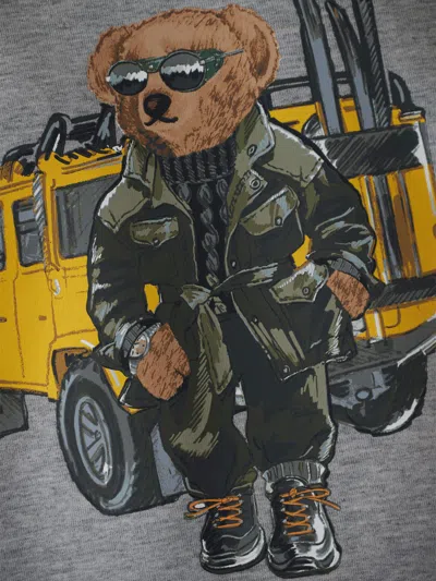 Ralph Lauren Bear Logo Sweatshirt In Gray