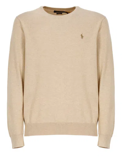 Ralph Lauren Pony Sweater In Brown