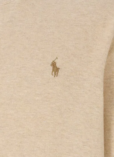 Ralph Lauren Pony Sweater In Brown