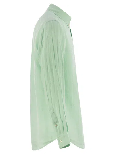 Ralph Lauren Custom-fit Linen Shirt In Green