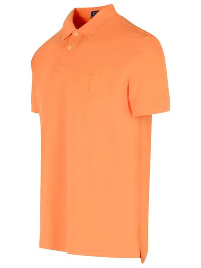 Ralph Lauren Custom Slim Fit Big Pony Polo Shirt In Orange