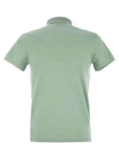 Ralph Lauren Slim-fit Pique Polo Shirt In Green